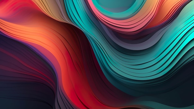 Abstract Papercut Wallpaper Created with Generative AI