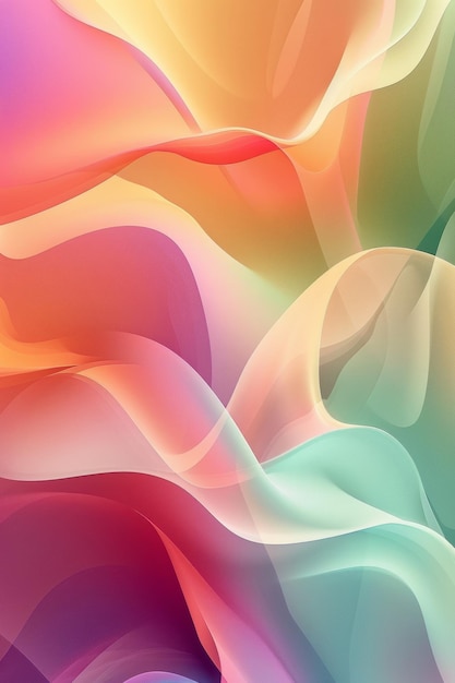 Abstract pastel colors 3d wave background Wave banner