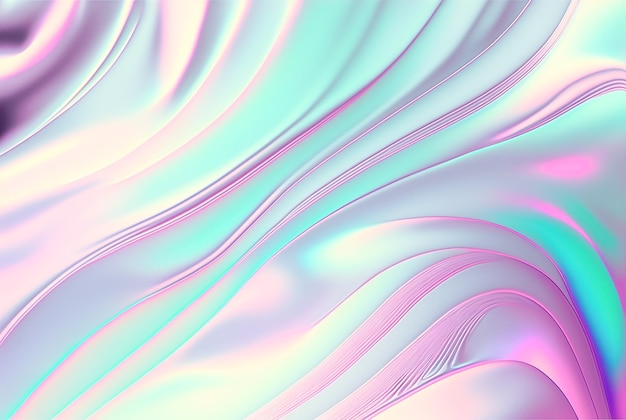 Abstract pastel holografische gestructureerde achtergrond Ai gegenereerd