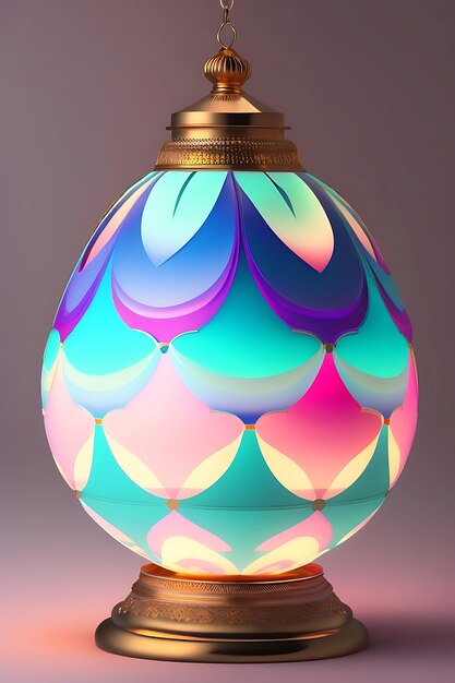 Abstract pastel lantern design beautiful ornate lamps silky colorful
