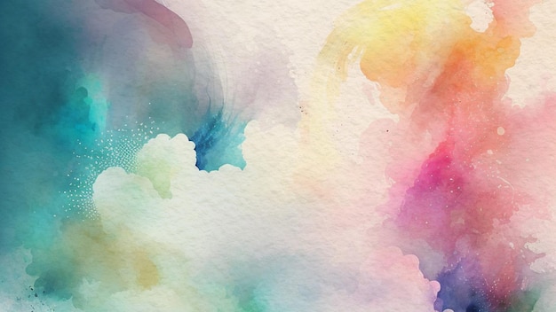 Abstract Pastel Watercolor Background On Paper