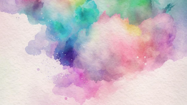 Photo abstract pastel watercolor background on paper