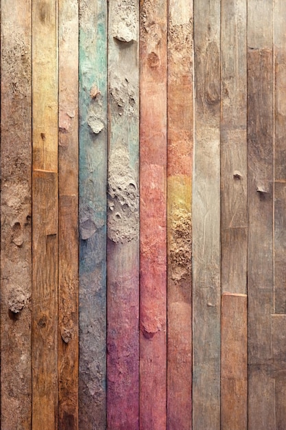 Abstract Pastel Wood Planks