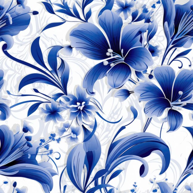 Photo abstract patren blue flower