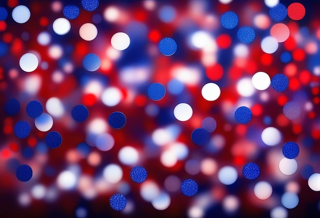 Photo abstract patriotic red white and blue glitter sparkle background