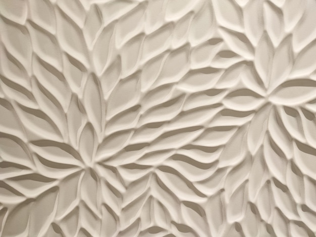 Abstract pattern basrelief of white color closeup