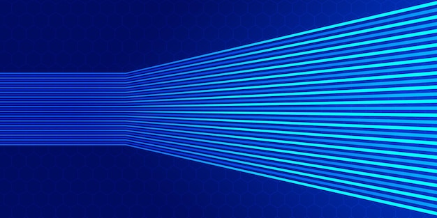 濃い青い背景の速度を表す抽象的な線のパターン
