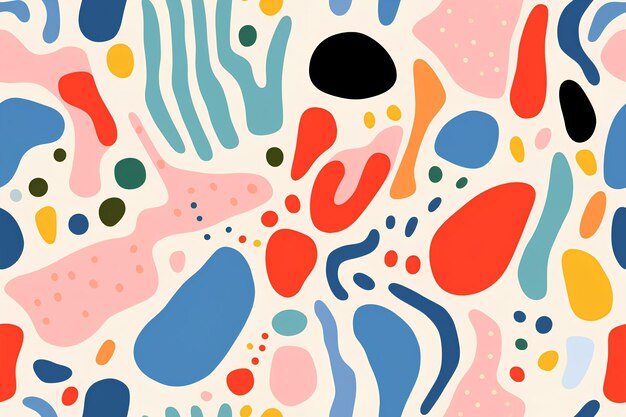 An abstract pattern that uses colorful shapes