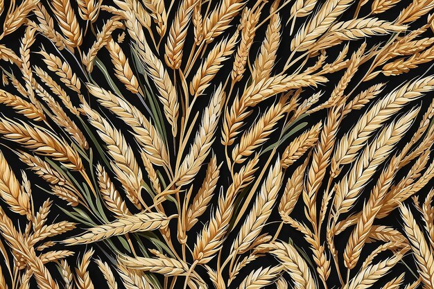 Photo abstract pattern of wheat