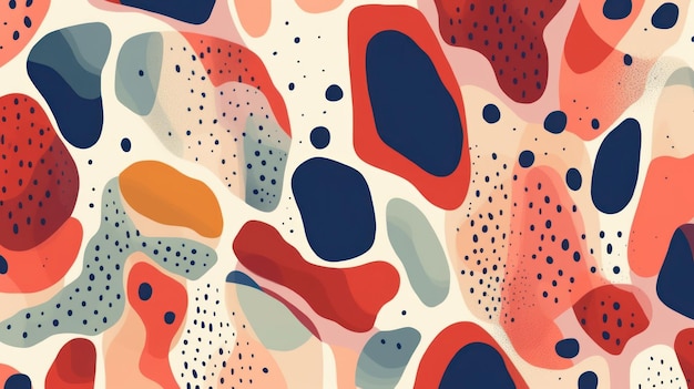 Abstract pattern with organic shapes AI generated