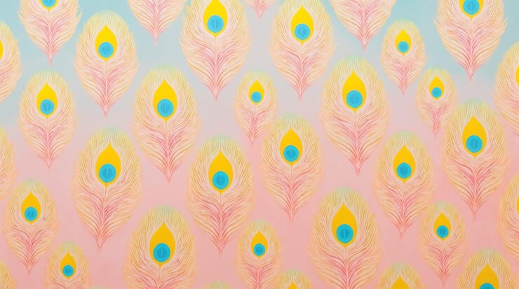 फोटो abstract peacock feather motif