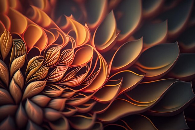 Abstract petals flat background