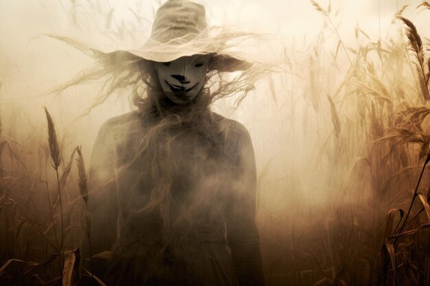 Abstract photo of scarecrow