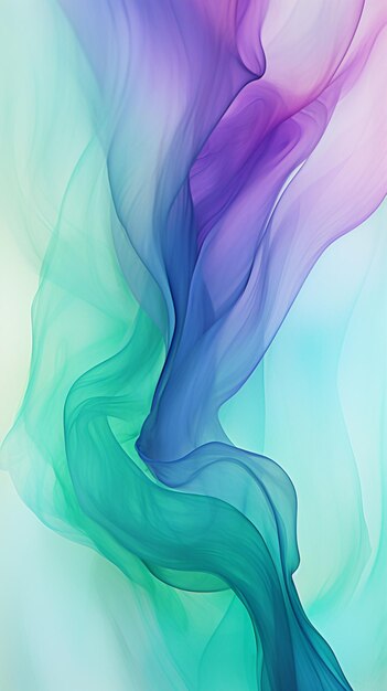 abstract photograph of a blue and purple colored fluid painting generative ai