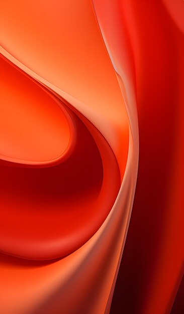 abstract photograph of a red and orange swirl with a black background Generative AI