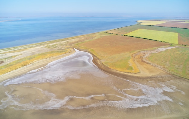 Abstract photography of the ground from the air,