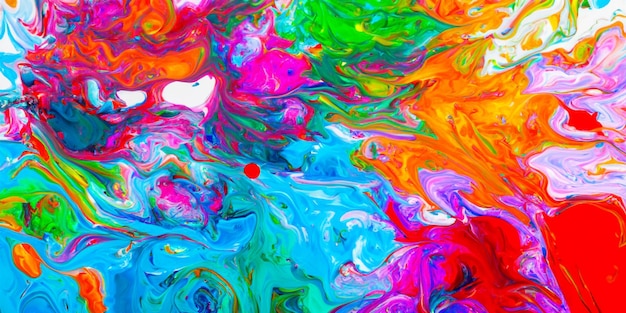 Abstract picture on the canvas chaotic colors on the background