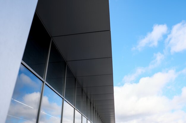 Immagine astratta fotografia centro commerciale decorazione esterna geometrica minimalista