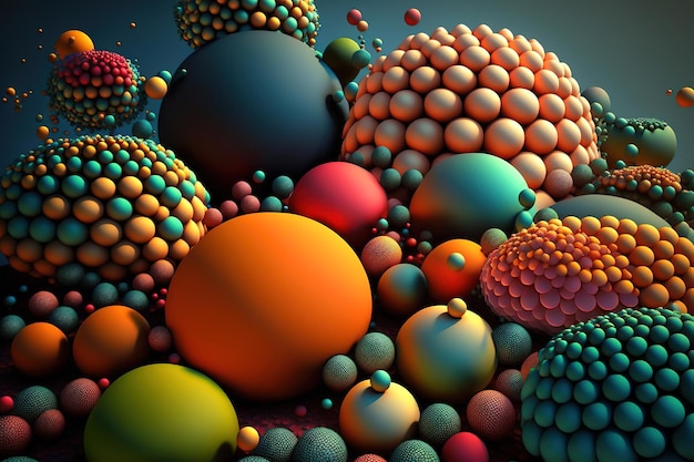 abstract pile of balls