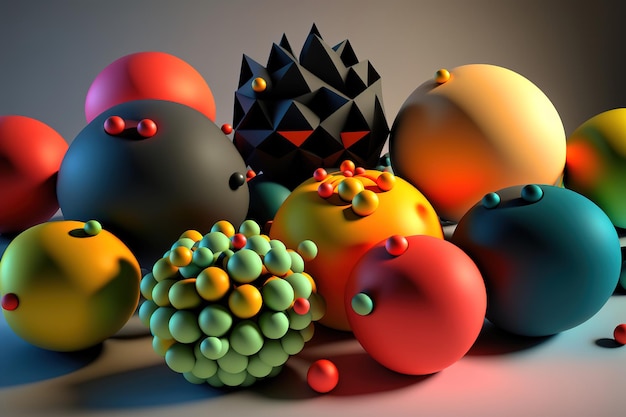 abstract pile of balls