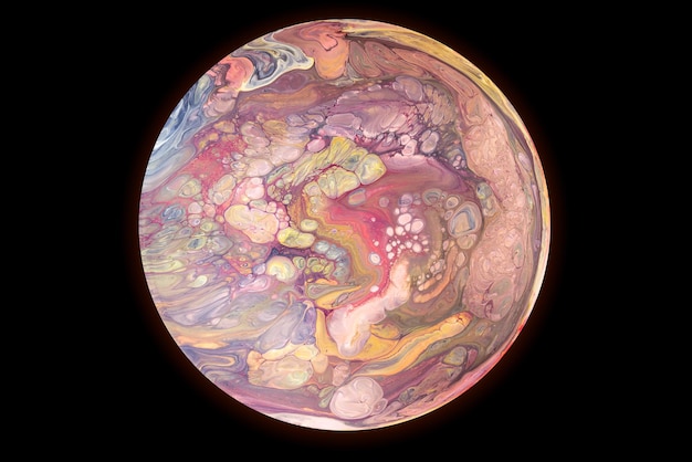 Abstract Pink Acrylic pour Liquid marble surfaces Design