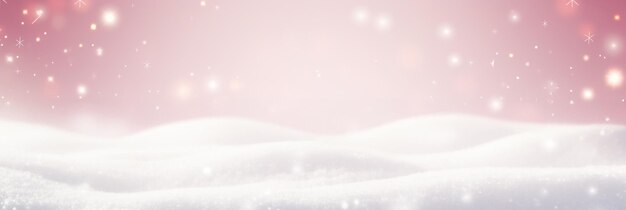 抽象的なピンクの背景と雪花