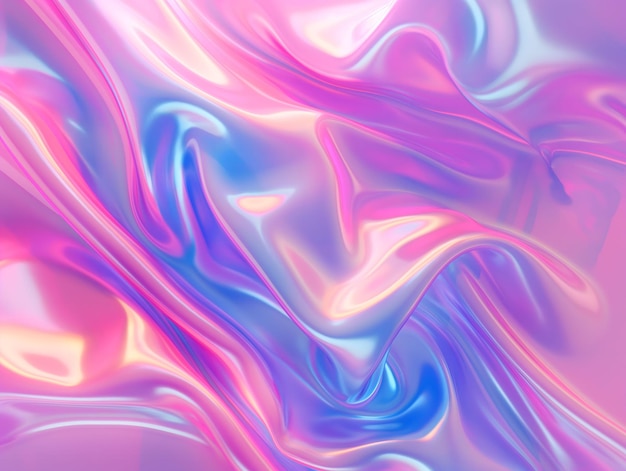 抽象的なピンクとブルーのトレンディなホログラフィック背景