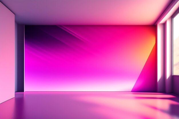 Abstract pink color gradient studio background for product presentation