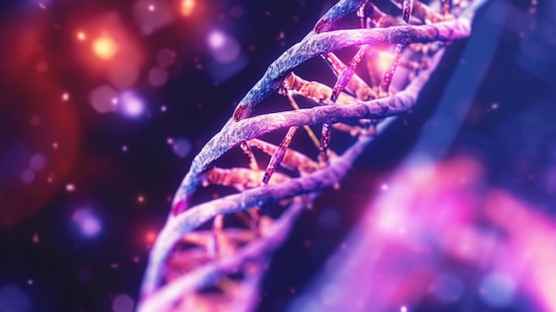 Abstract pink DNA background