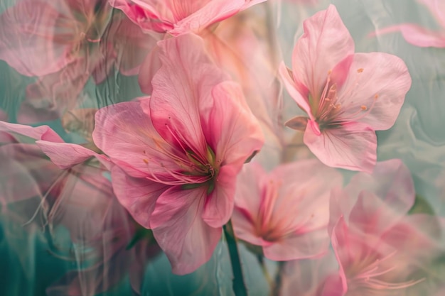 Abstract pink flowers Generate Ai