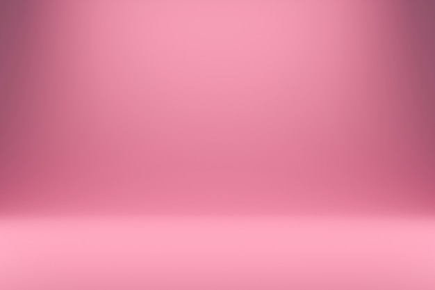 Abstract pink and gradient light  with studio backdrops. Blank display or clean room for showing product. Realistic 3D render.