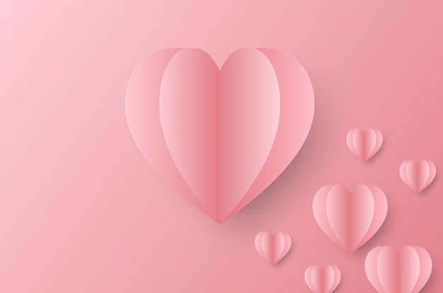 Abstract Pink Heart Soft Background