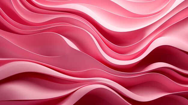 Abstract pink paper wave for wedding background