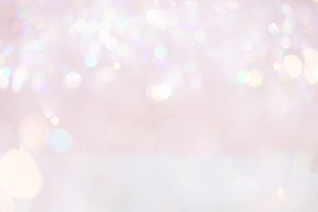 Photo abstract pink pastel bokeh lights background.