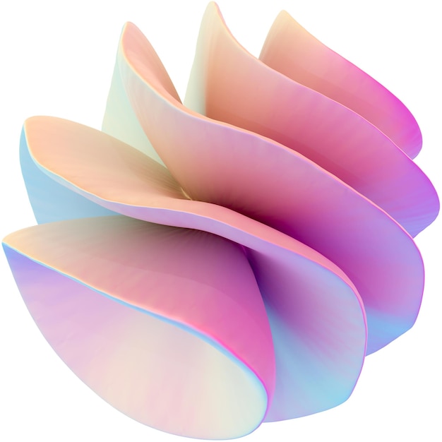 abstract pink pearl y2k shape