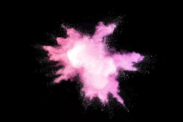 Esplosione di polvere rosa astratta