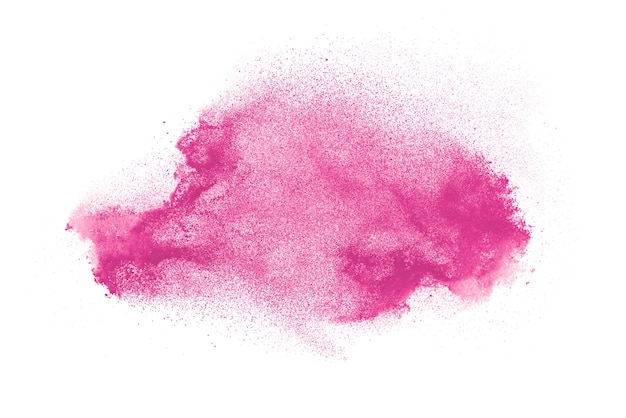 Abstract pink powder explosion