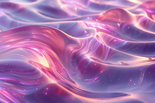 Abstract pink and purple waves closeup generative ai