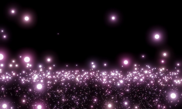 Abstract pink shiny particles