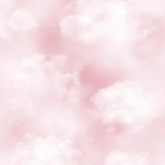 Abstract pink sky and clouds Watercolor painting background