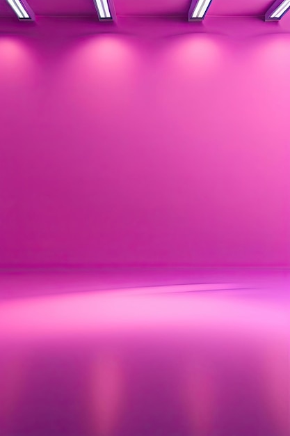 製品プレゼンテーションのための抽象的なピンクのスタジオの背景 窓の影のある空の灰色の部屋