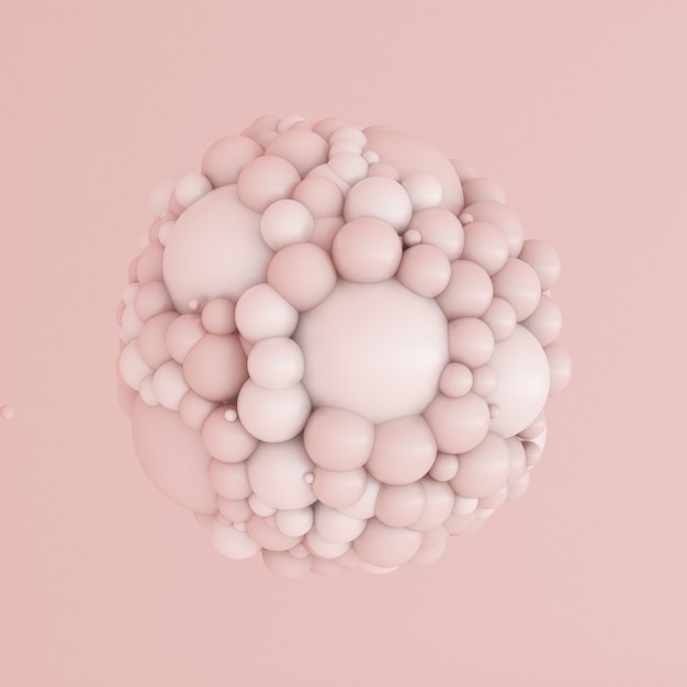 Abstract pink , studio minimalism particle. 