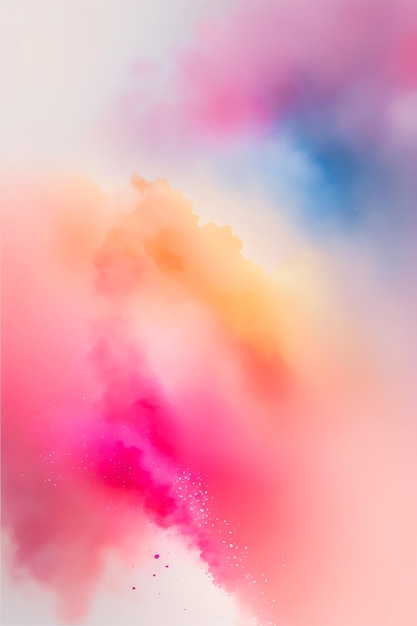 Abstract pink watercolor background paint splash splatter colorful blend wallpaper peach and rose