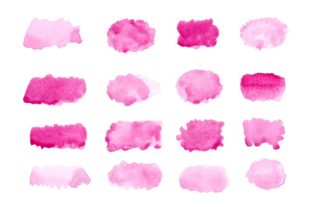 Abstract pink watercolor on white backgroundThe color splashing on the paperIt is a hand drawn