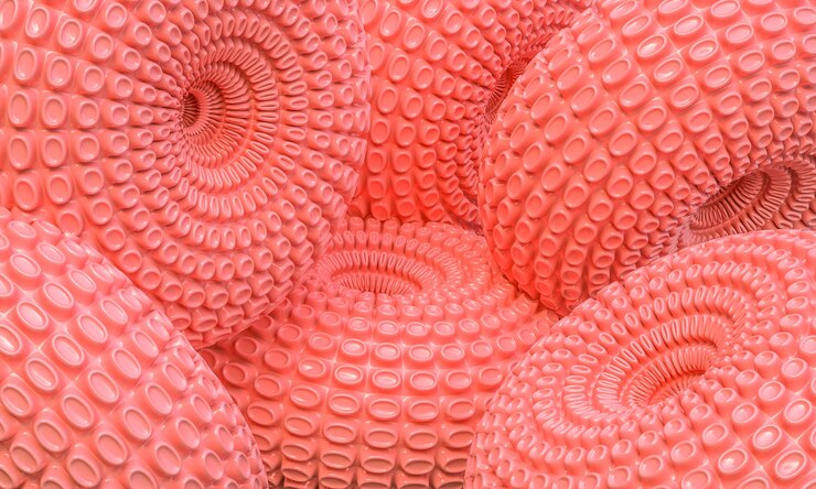 Photo abstract pink wheels 3d render background