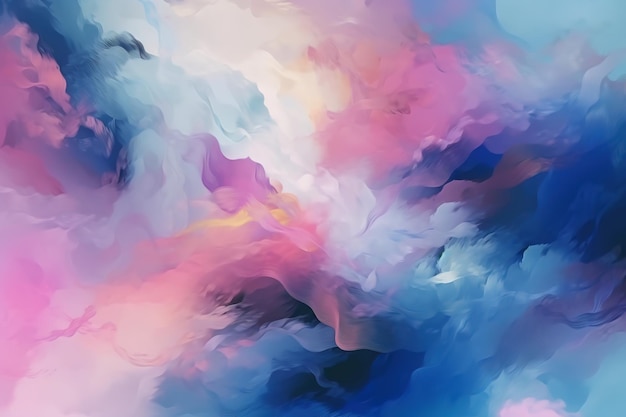 Abstract pink white blue cloudy background Generated ai