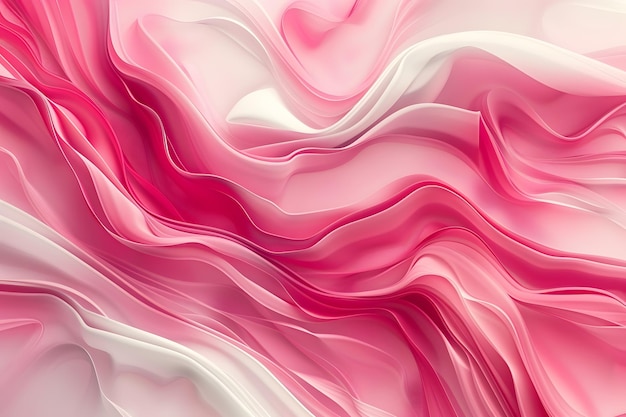 Abstract Pink and White Wavy Pattern Design