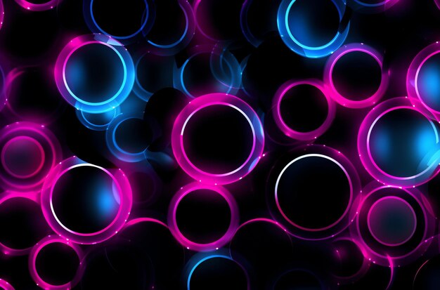 abstract pinkpurple background with neon light and fog synthwave