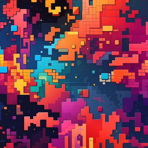 Photo abstract pixel art background