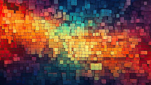 Photo abstract pixel art